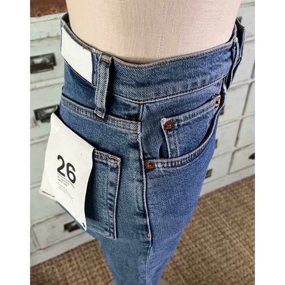 Redone Re/Done 90’s High Rise Ankle Crop Jeans 26 - Picture 8 of 14